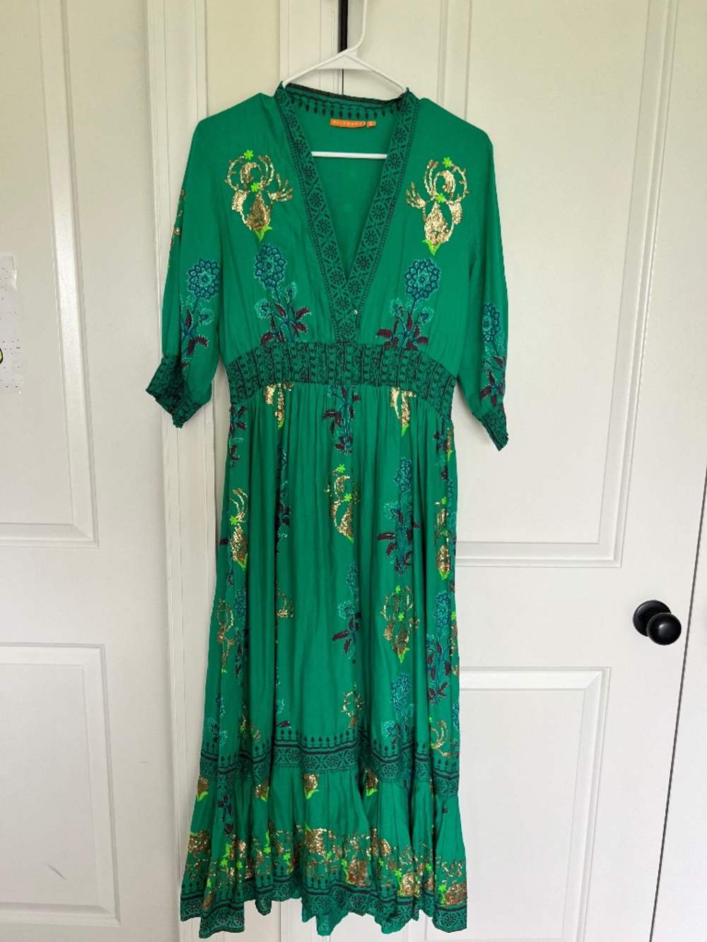 Gorgeous Oliphant dress - green maxi size S, EUC!